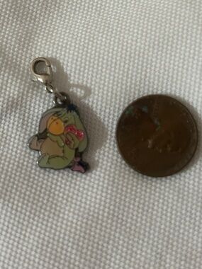 Disney Eeyore hugging a heart  add a charm Enamel Charm